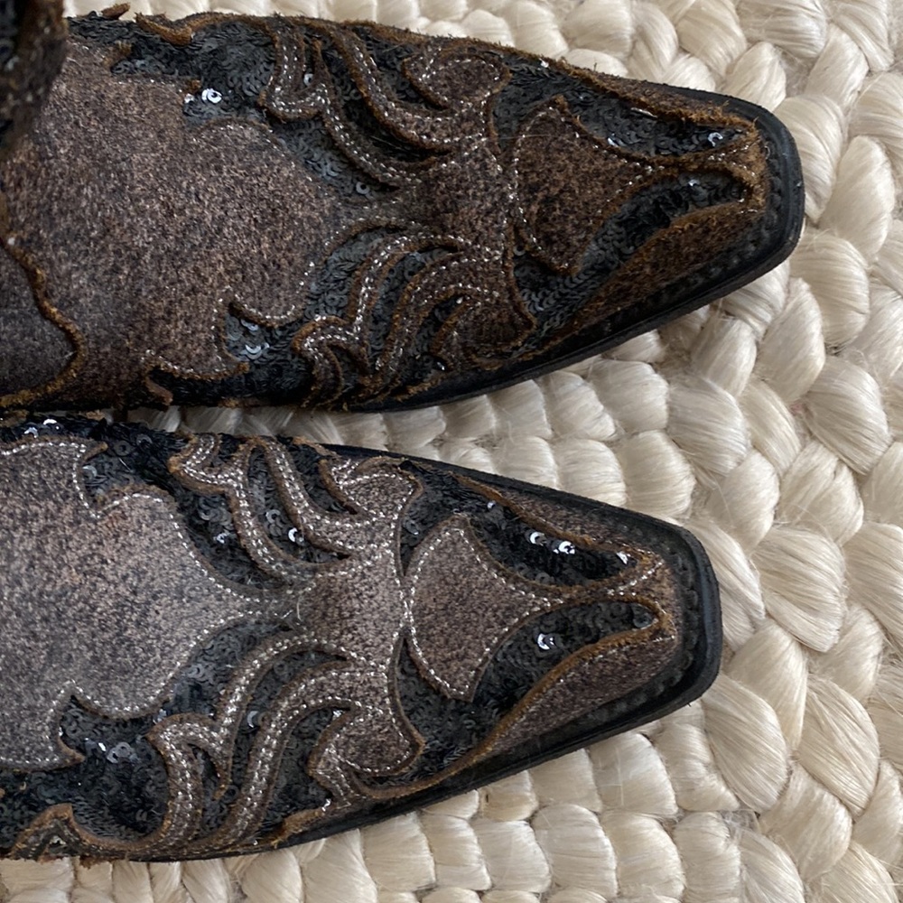 Corral Boots Brown Leather Sz 6 Beautiful Boots View 5
